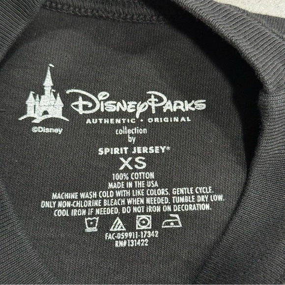 Disney Parks Authentic Original Spirit Oversized Jersey Black XS Long Sleeve - Picture 6 of 8